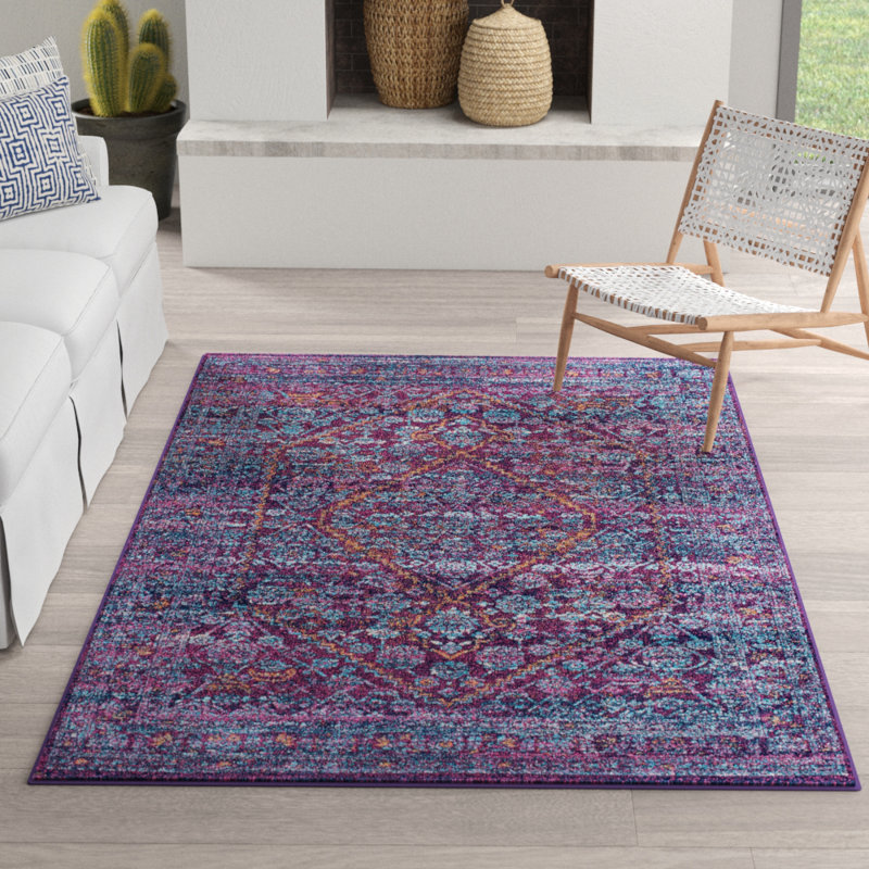Mistana™ Daveney Purple Area Rug & Reviews Wayfair